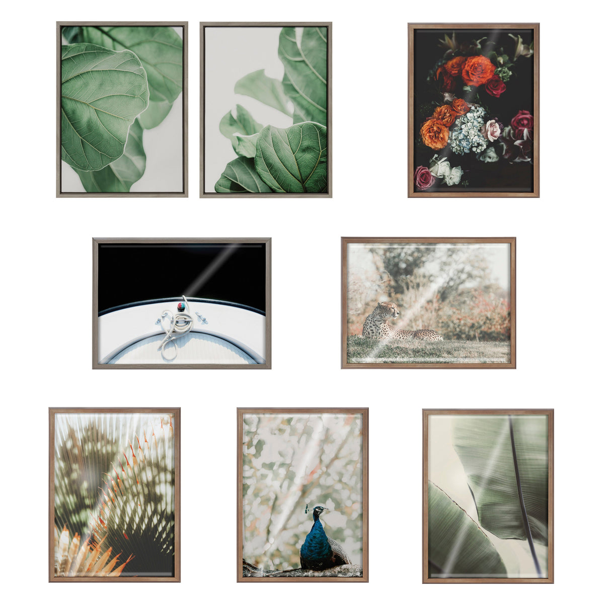 Sylvie Plant Study 6 and Plant Study 7 Framed Canvas Set of 2 by Alicia Abla