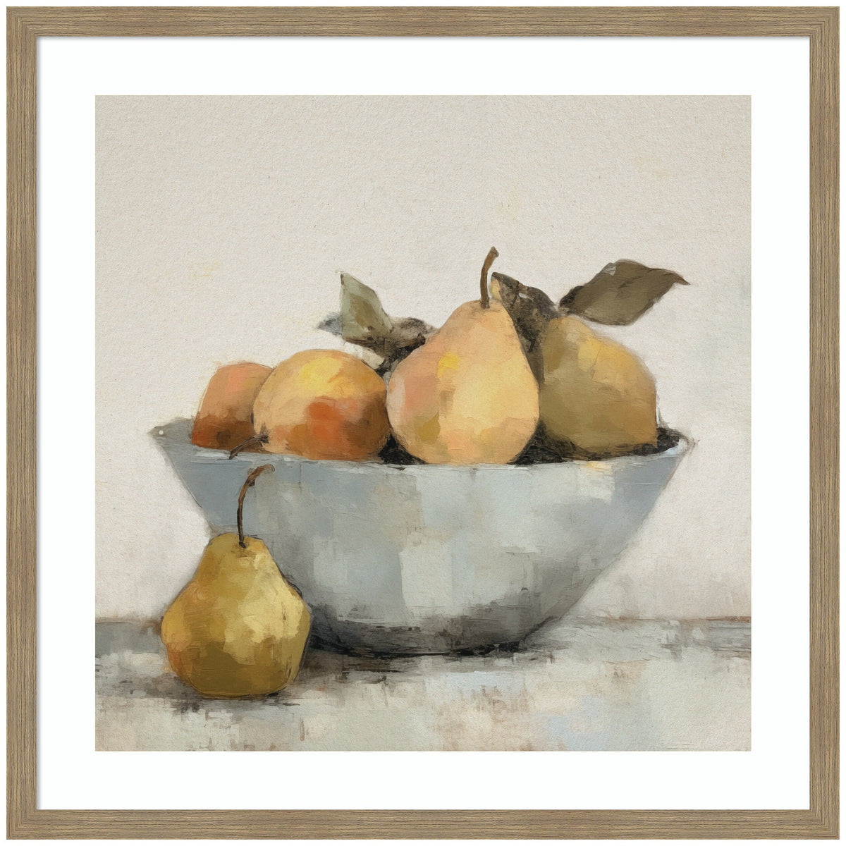 Framed Art Still Life Fruit In A Bowl Vintage Style by The Creative Bunch Studio