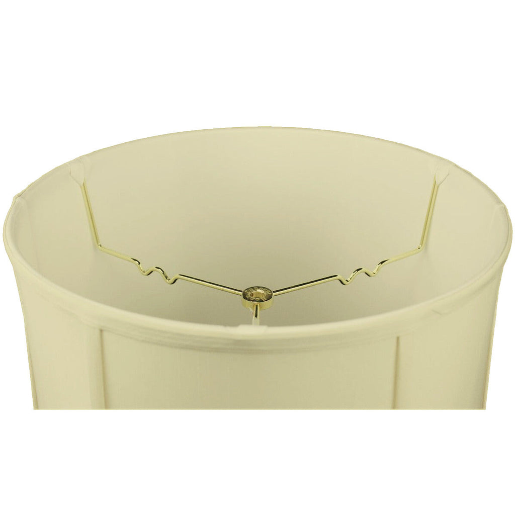 Home Concept Large Drum Lamp Shade Eggshell Shantung - 14" Top x 16" Bottom x 17" Slant Height, Spider Fitter
