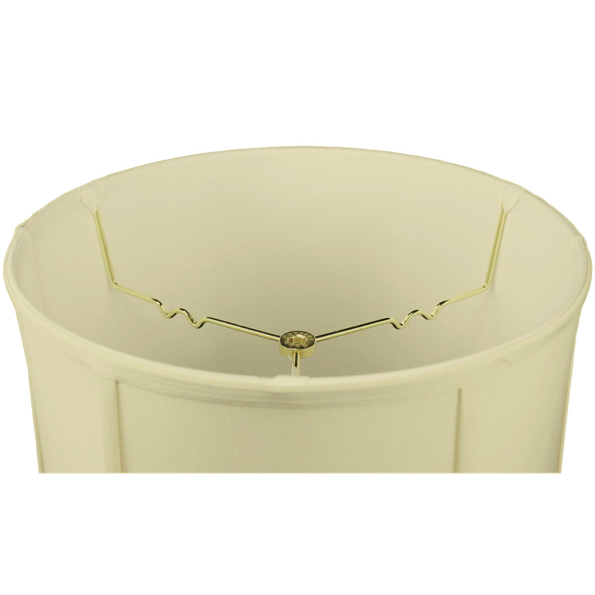 Home Concept Large Drum Lamp Shade Eggshell Shantung - 14" Top x 16" Bottom x 17" Slant Height, Spider Fitter