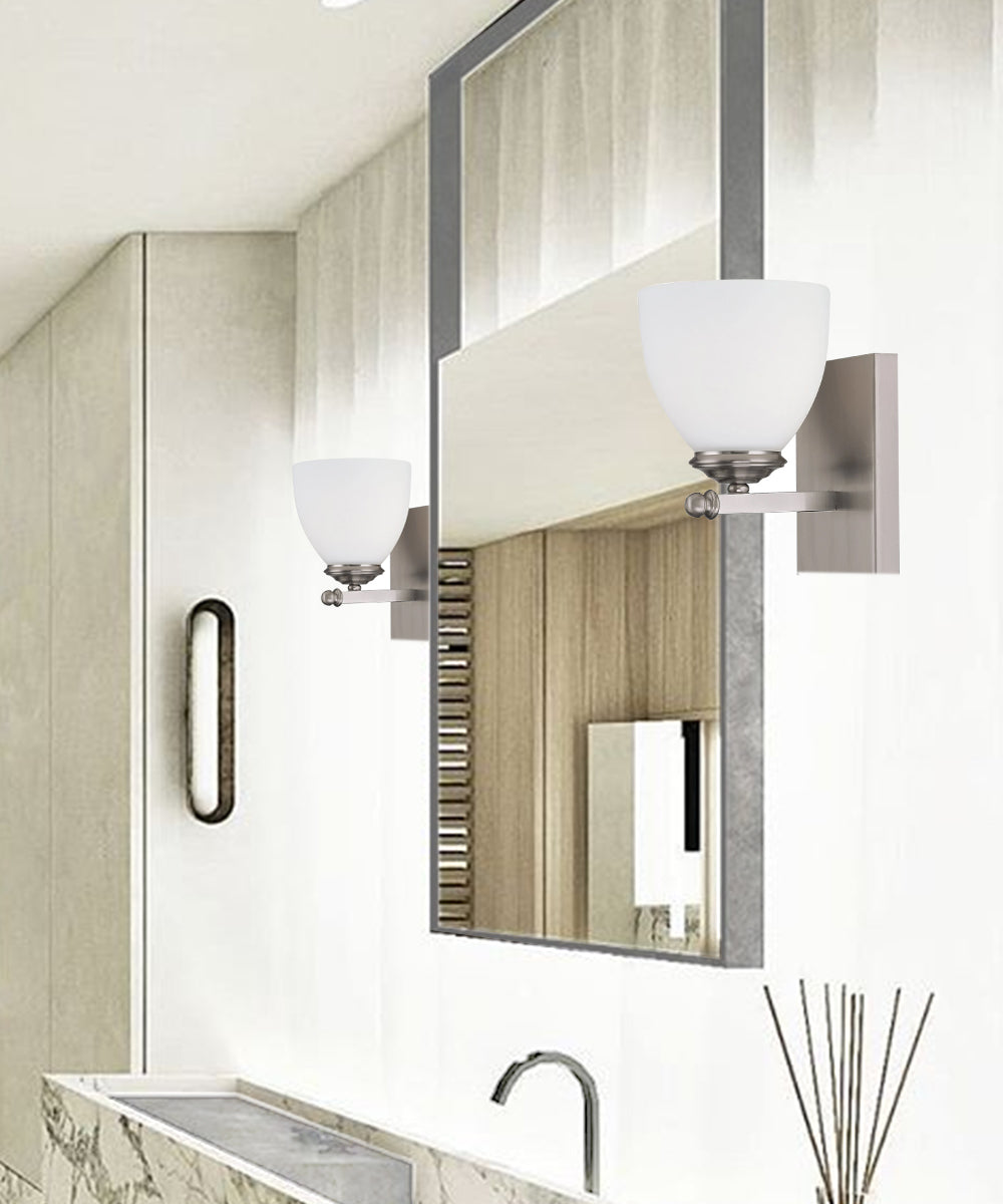 Capital Lighting Chapman 1-Light Wall Sconce, Matte Nickel, 5"W