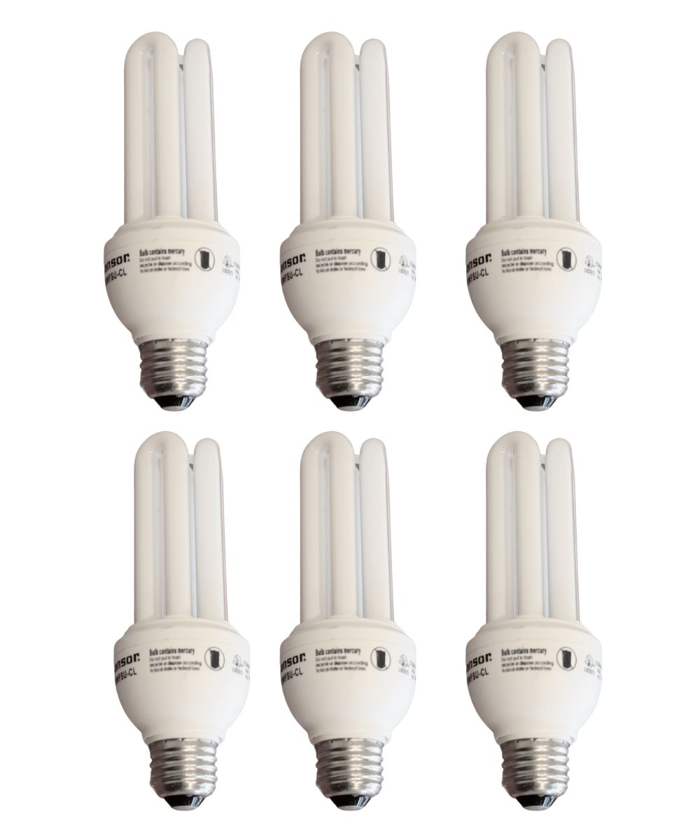 VisionMax 18W Full Spectrum CFL Replacement Light Bulbs, Standard E26 Base, 6-Pack