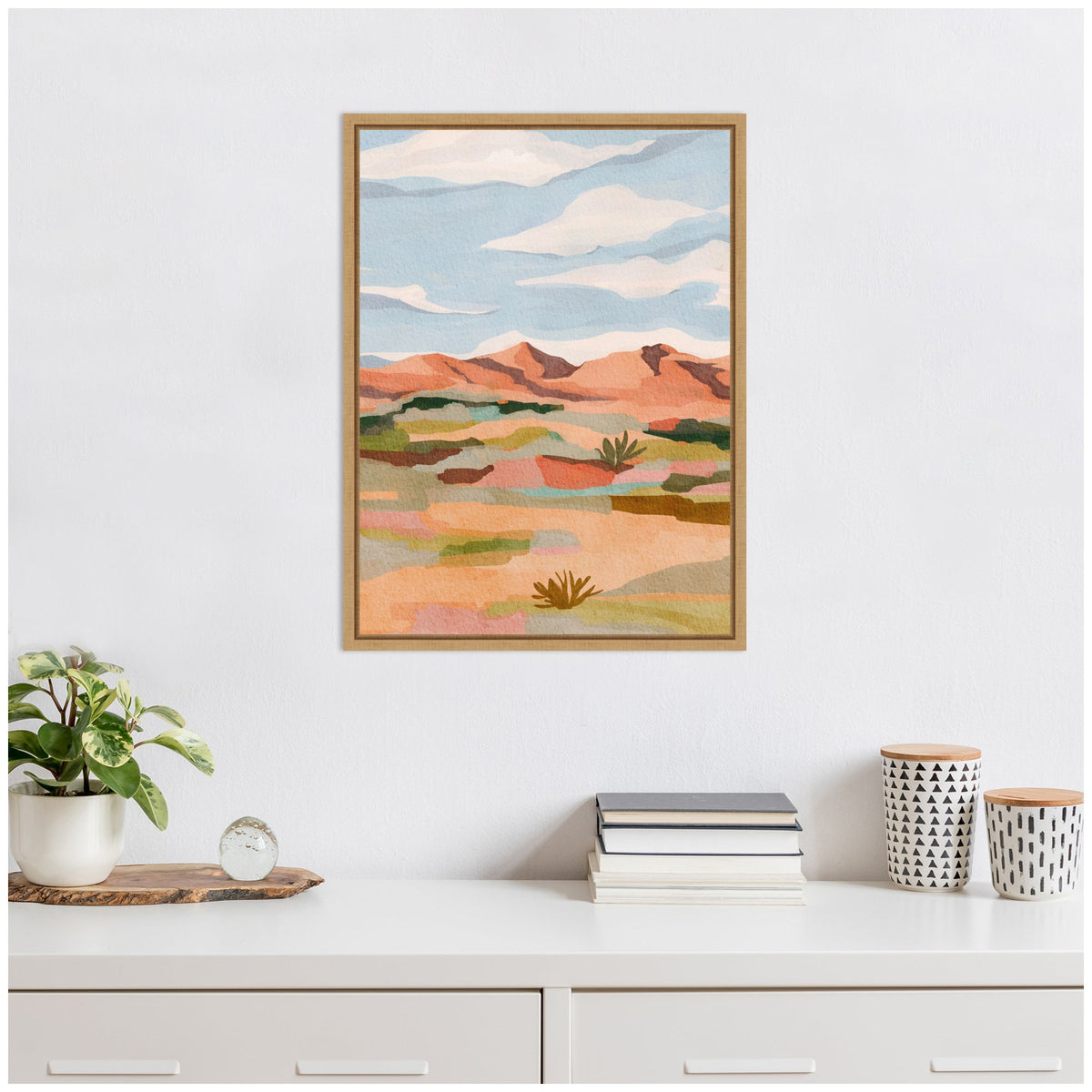Sylvie Southwestern Dreams l Framed Canvas by Nikita Jariwala