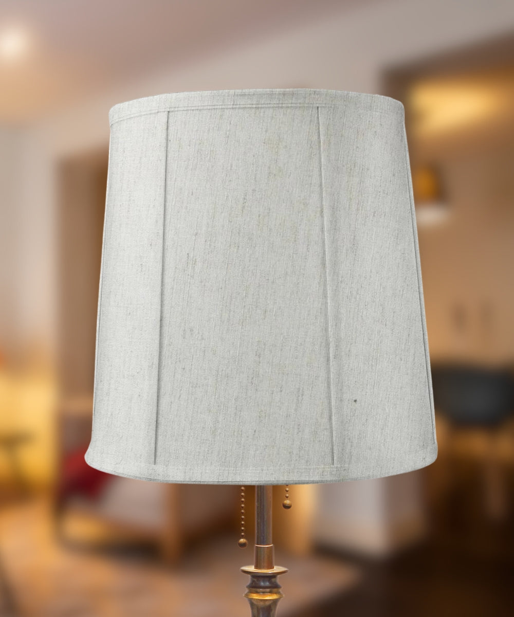 Home Concept Tall Softback Drum Lamp Shade Textured Oatmeal Fabric - 14" Top x 16" Bottom x 17" Slant Height, Spider Fitter