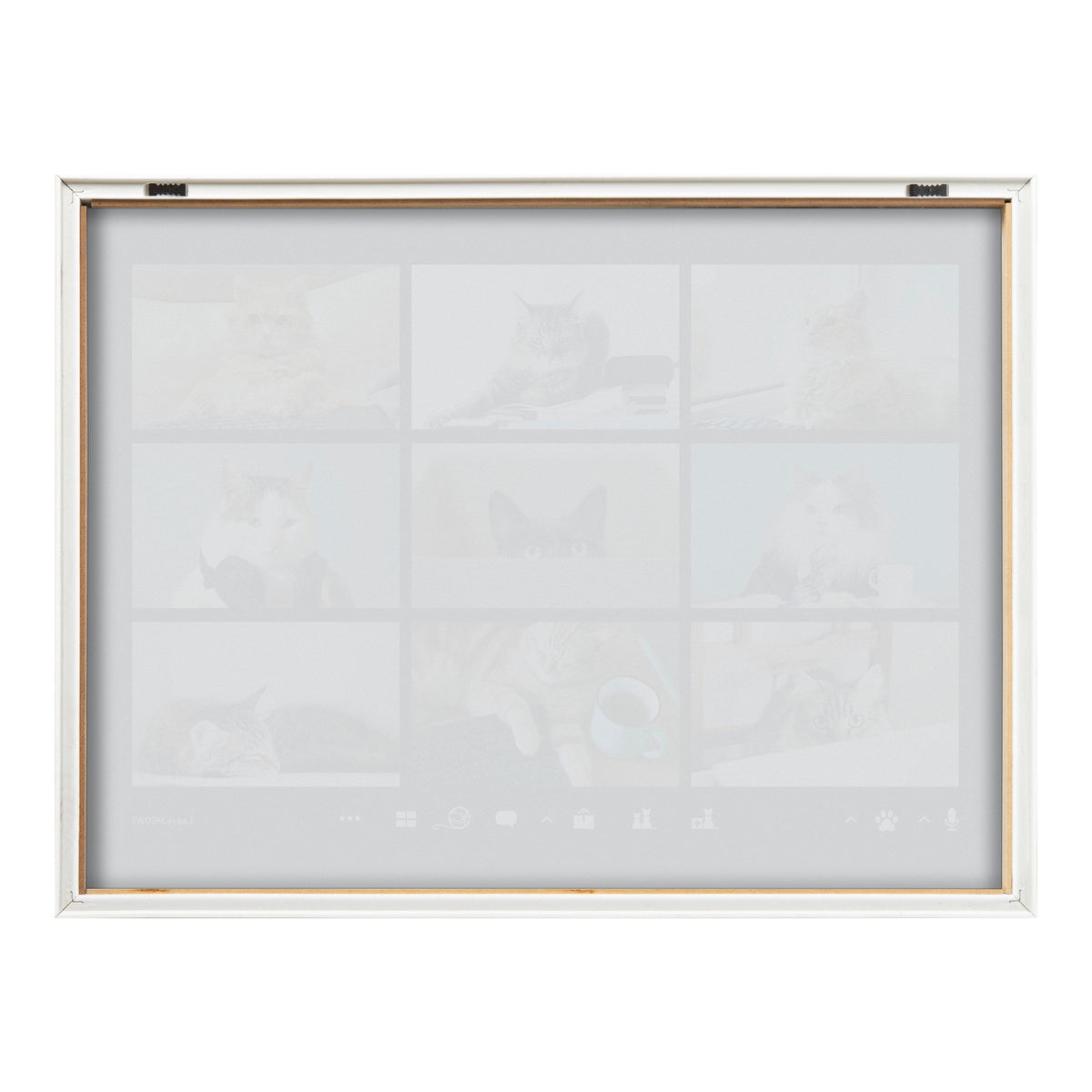 Blake Video Chat Cats Framed Printed Glass by The Creative Bunch Studio
