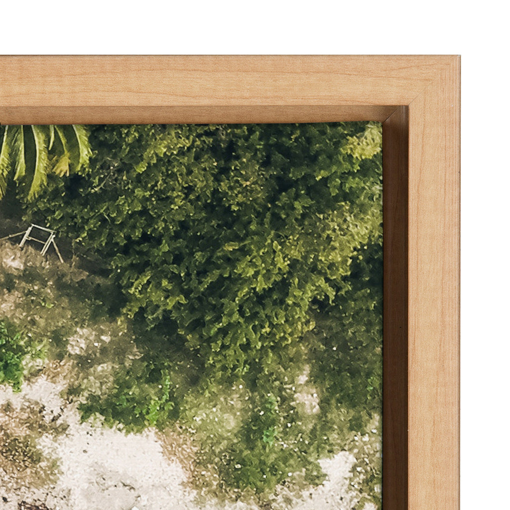 Sylvie Tropical Beach Framed Canvas Set of 3