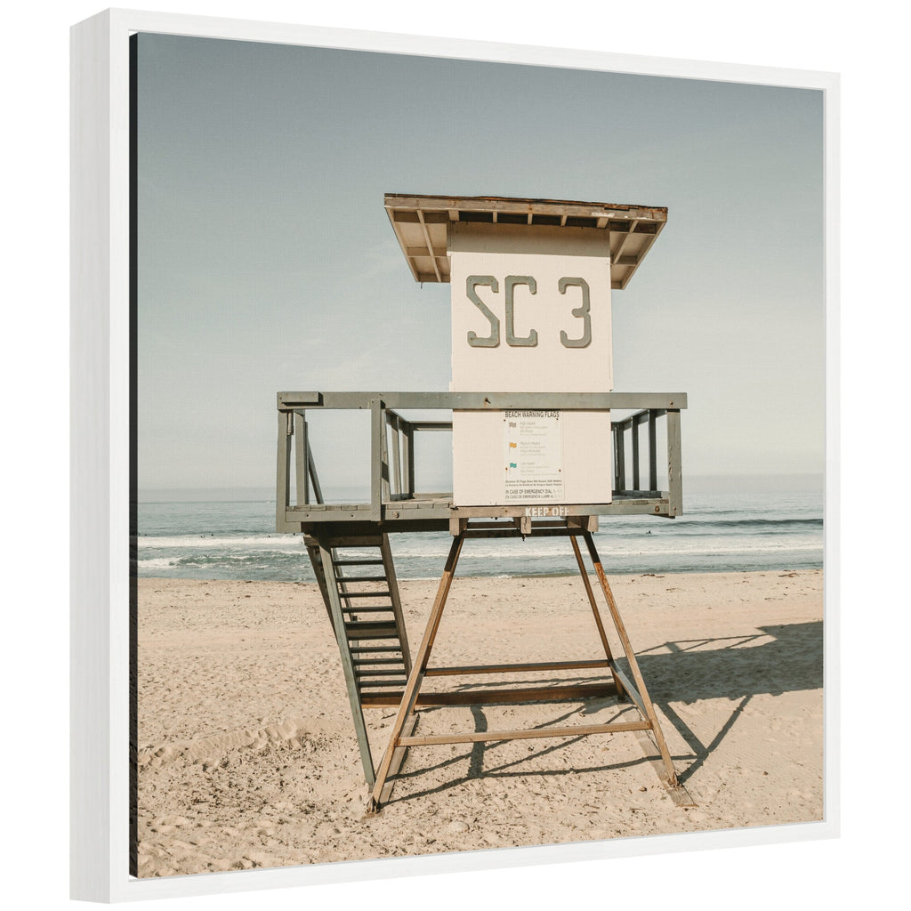 Sylvie SC3 Lifeguard Tower Framed Canvas by Alicia Bock