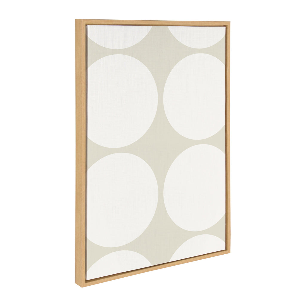Sylvie Elevated Modern Neutral Dots, Neutral Pattern No 2 and Neutral Stained Glass Framed Canvas Set of 3 by The Creative Bunch Studio