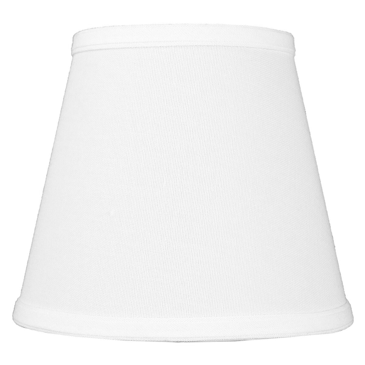 Home Concept Empire Hardback White Linen Edison Clip-On Lamp Shade - 8"W x 7" Slant Height