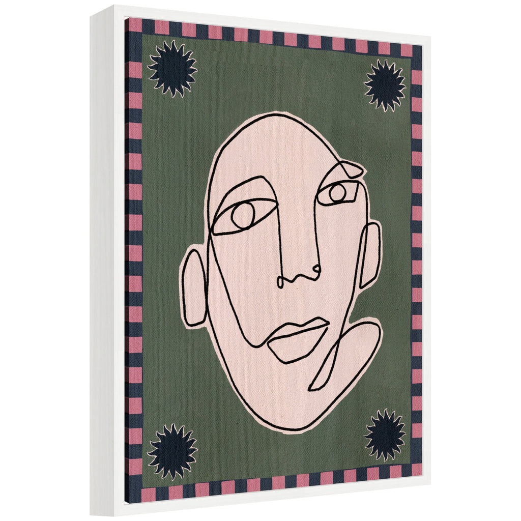 Sylvie Under The Sun 5 Framed Canvas by Shatha Al Dafai