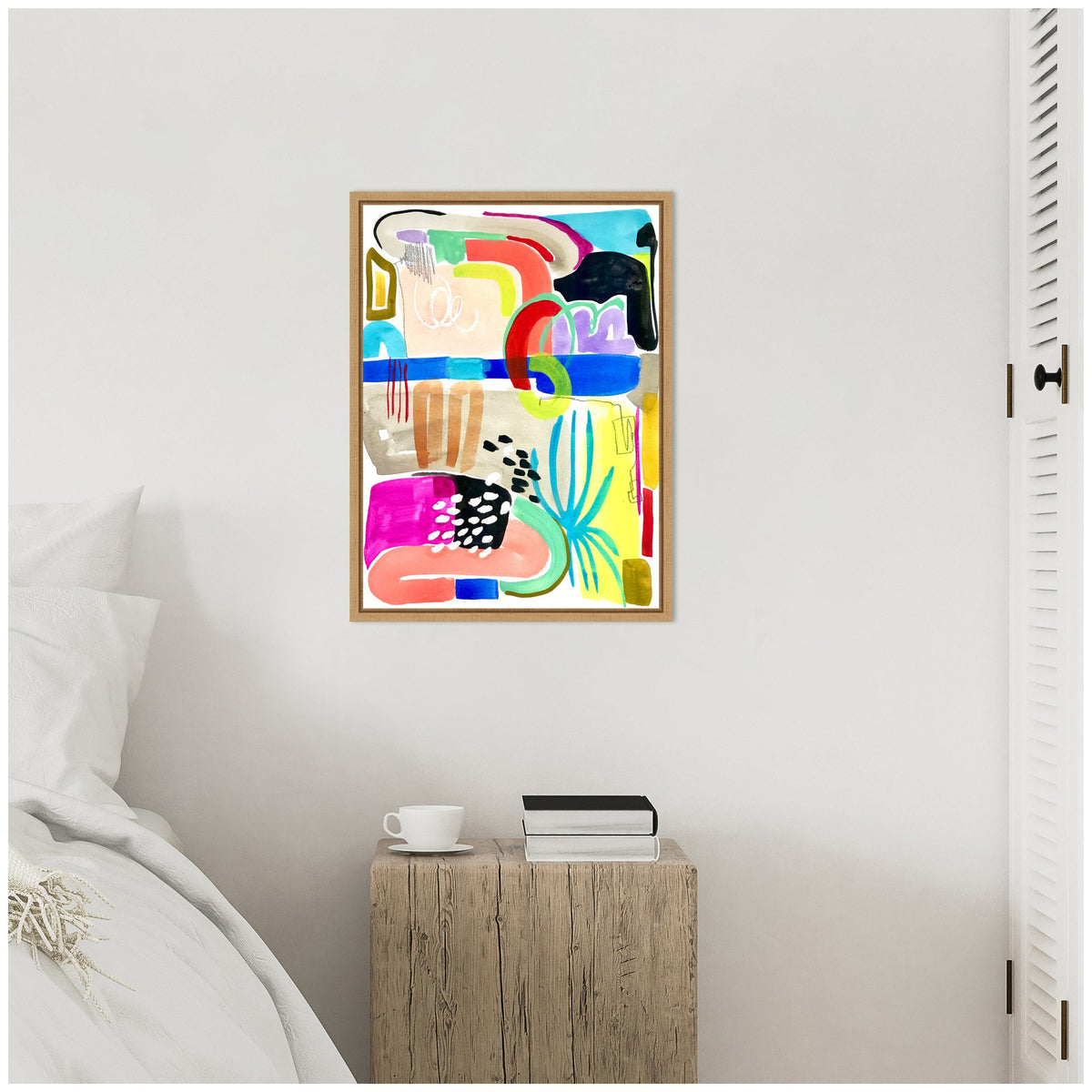 Sylvie Abstract 10 Framed Canvas by Emma Daisy