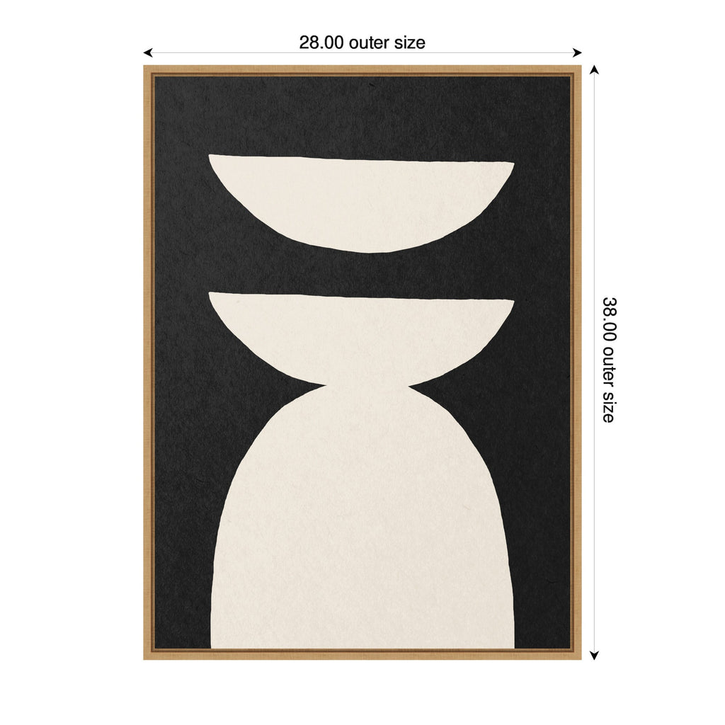 Sylvie White Geometric Abstract Framed Canvas by July Art Prints