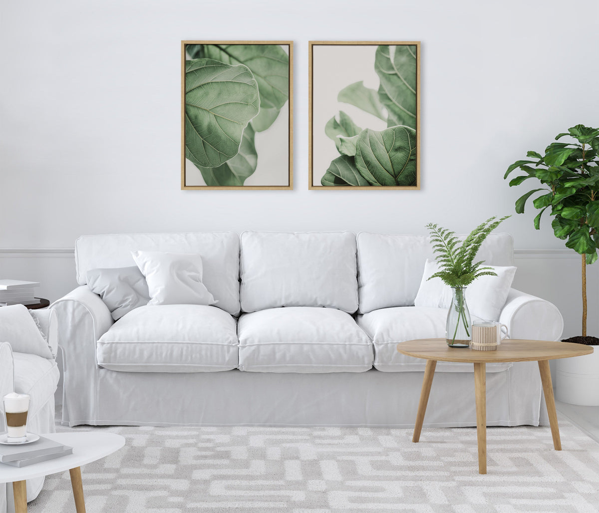 Sylvie Plant Study 6 and Plant Study 7 Framed Canvas Set of 2 by Alicia Abla