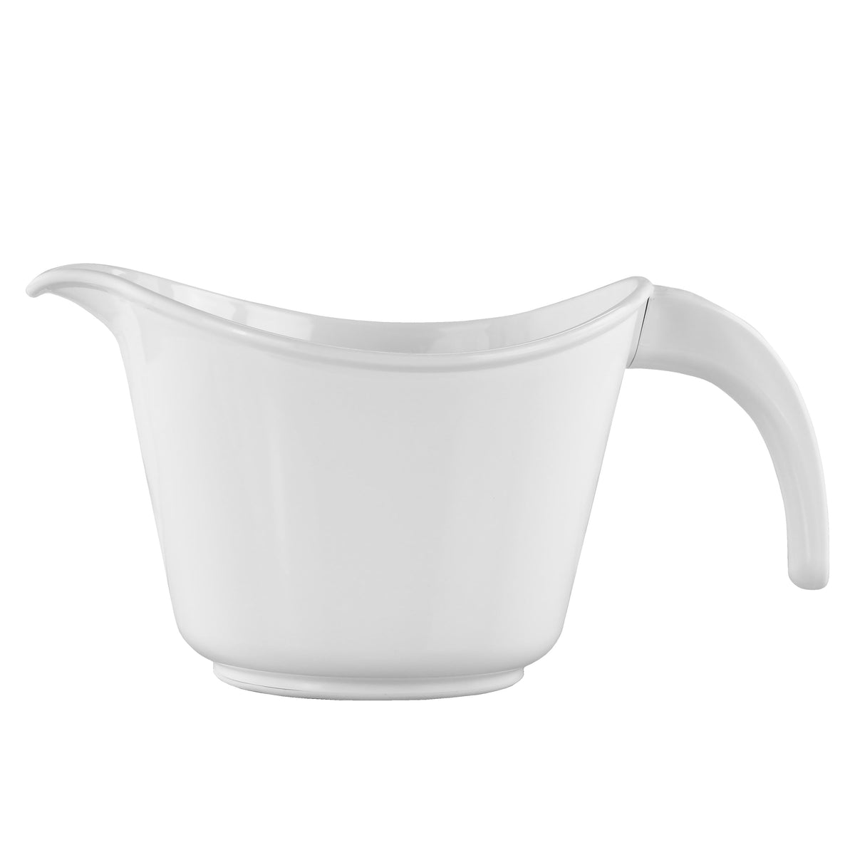 Reston Lloyd Melamine Batter Bowl with Pour Spout and Detachable Handle, White