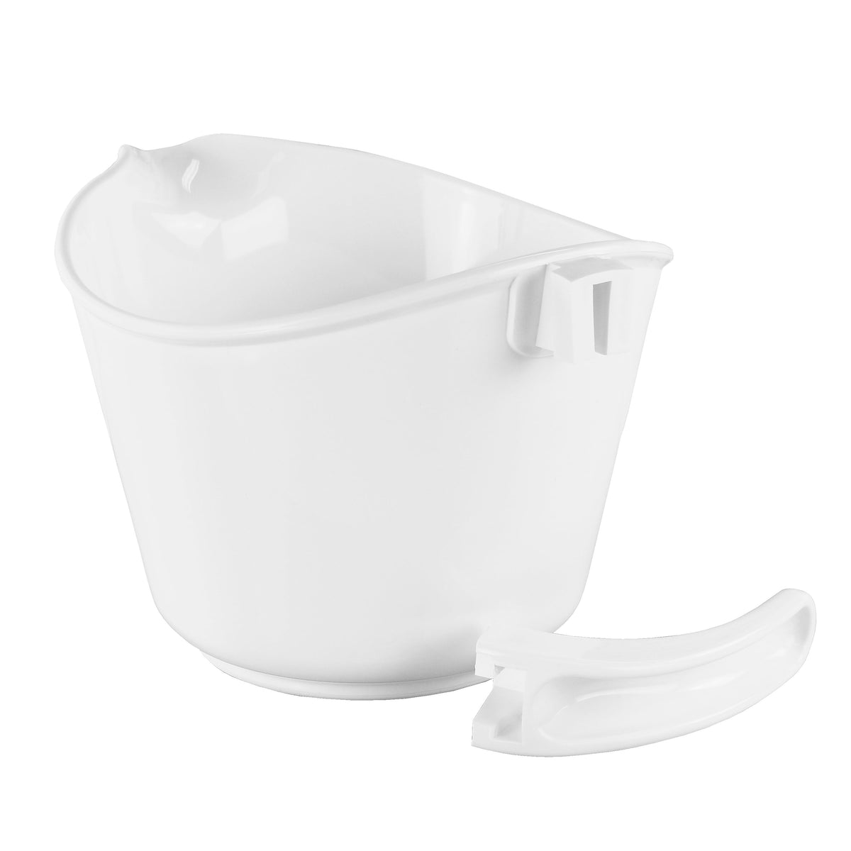 Reston Lloyd Melamine Batter Bowl with Pour Spout and Detachable Handle, White
