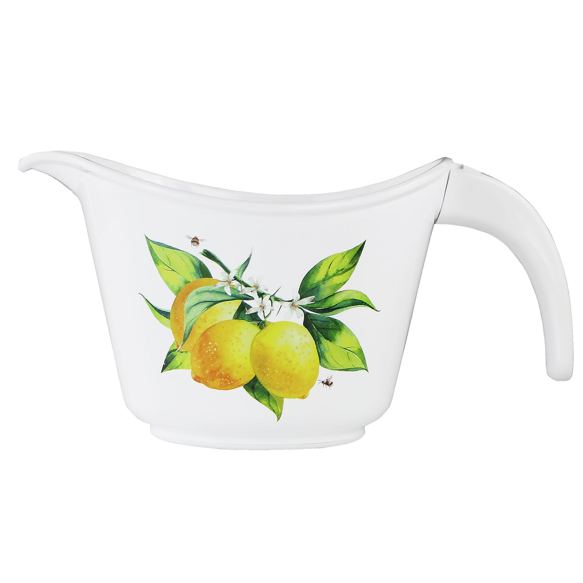 Reston Lloyd Melamine Batter Bowl with Pour Spout and Detachable Handle, Fresh Lemons