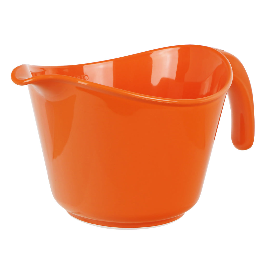 Reston Lloyd Melamine Batter Bowl with Pour Spout and Detachable Handle, Orange