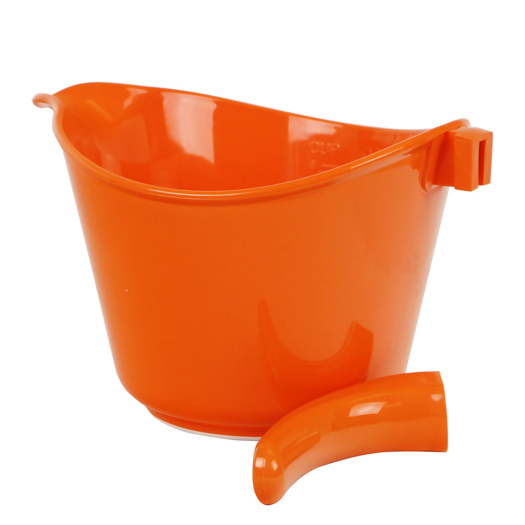Reston Lloyd Melamine Batter Bowl with Pour Spout and Detachable Handle, Orange