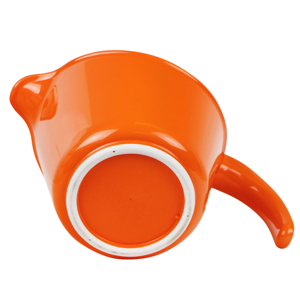 Reston Lloyd Melamine Batter Bowl with Pour Spout and Detachable Handle, Orange
