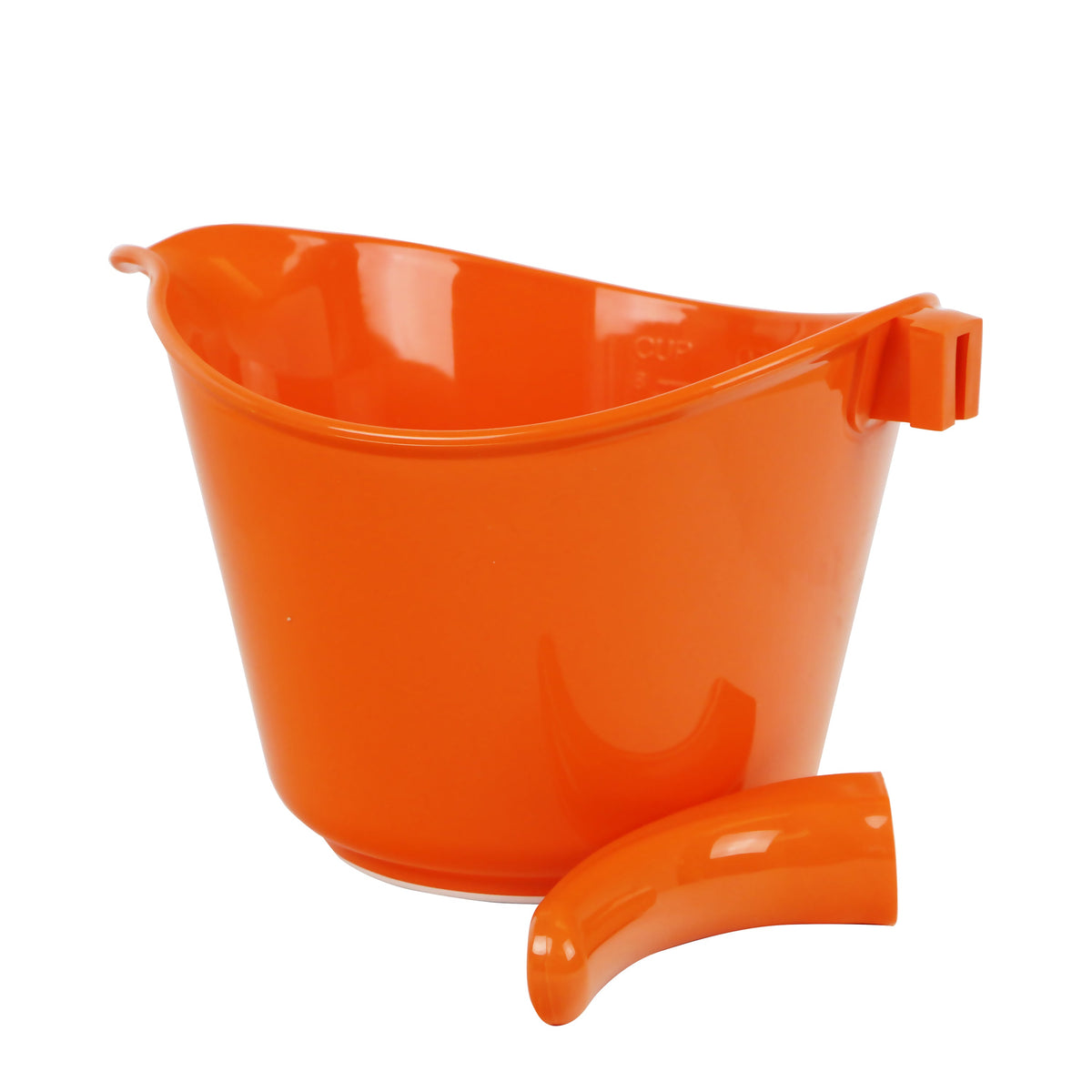 Reston Lloyd Melamine Batter Bowl with Pour Spout and Detachable Handle, Orange