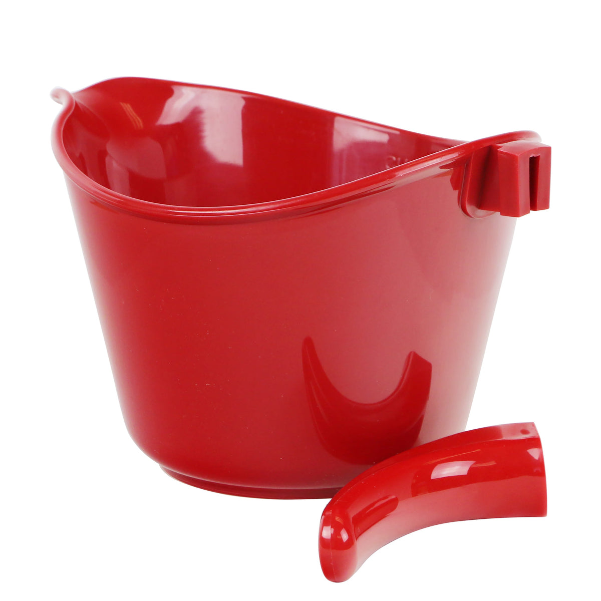 Reston Lloyd Melamine Batter Bowl with Pour Spout and Detachable Handle, Red