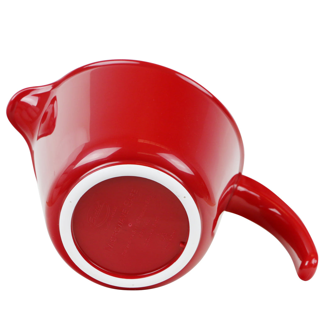 Reston Lloyd Melamine Batter Bowl with Pour Spout and Detachable Handle, Red