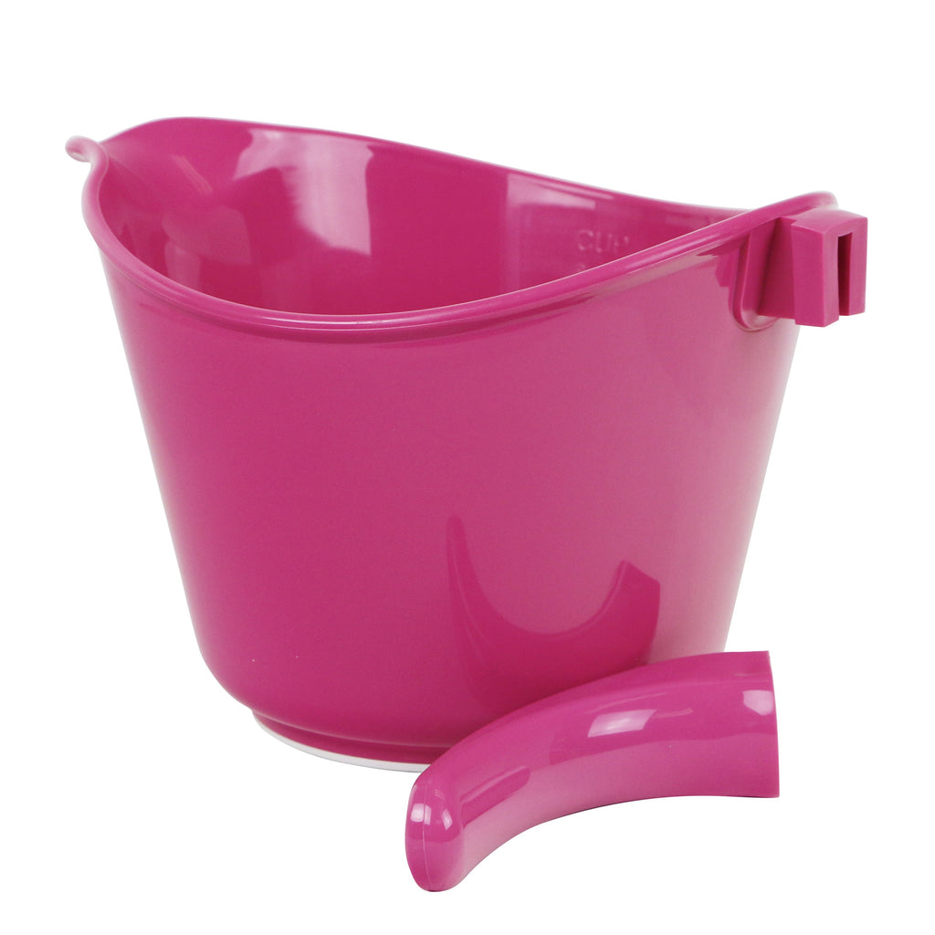 Reston Lloyd Melamine Batter Bowl with Pour Spout and Detachable Handle, Magenta