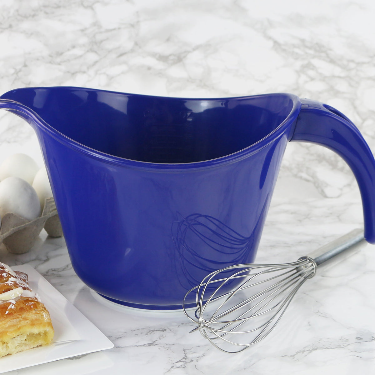 Reston Lloyd Melamine Batter Bowl with Pour Spout and Detachable Handle, Indigo