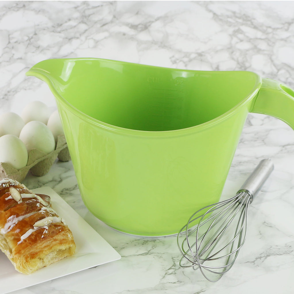 Reston Lloyd Melamine Batter Bowl with Pour Spout and Detachable Handle, Lime