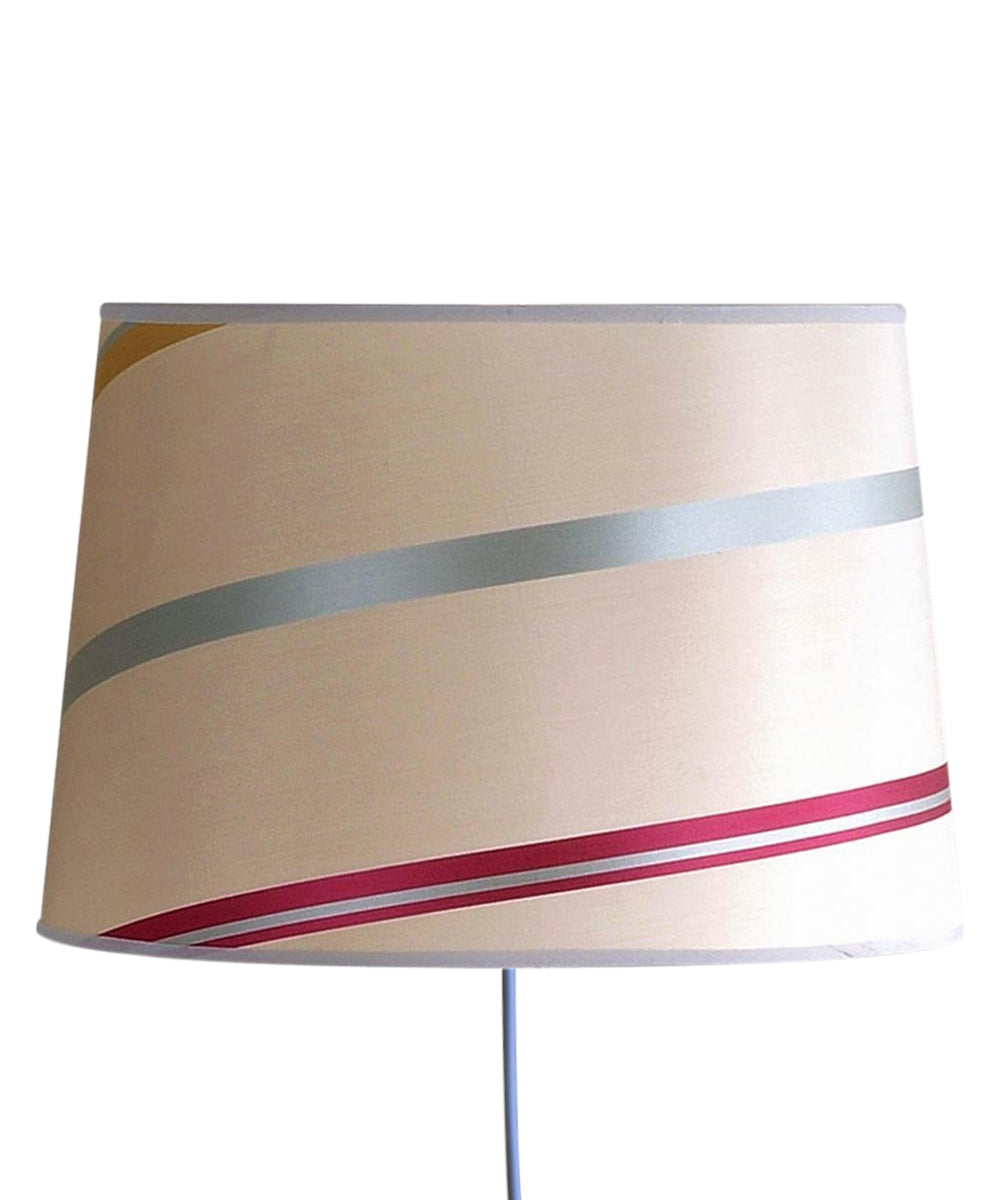 Home Concept Floating Shade Plug-In Wall Light, Juliette Silk Drum Shade - 12" Top x 14" Bottom x 9.5" Slant Height