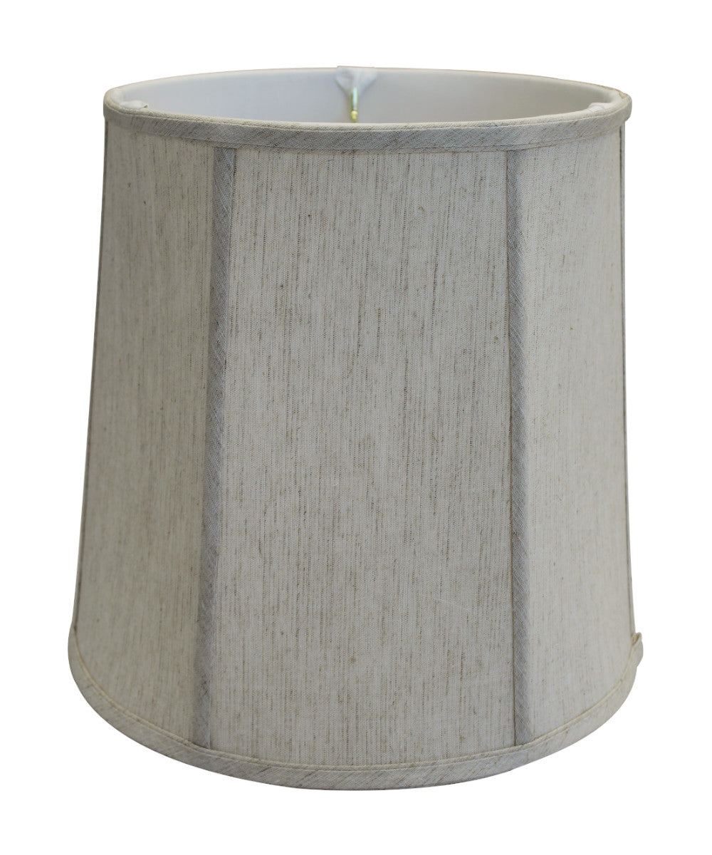 Home Concept Textured Oatmeal Drum Softback Shantung Lamp Shade - 12"W x 12" Slant Height, Spider Fitter