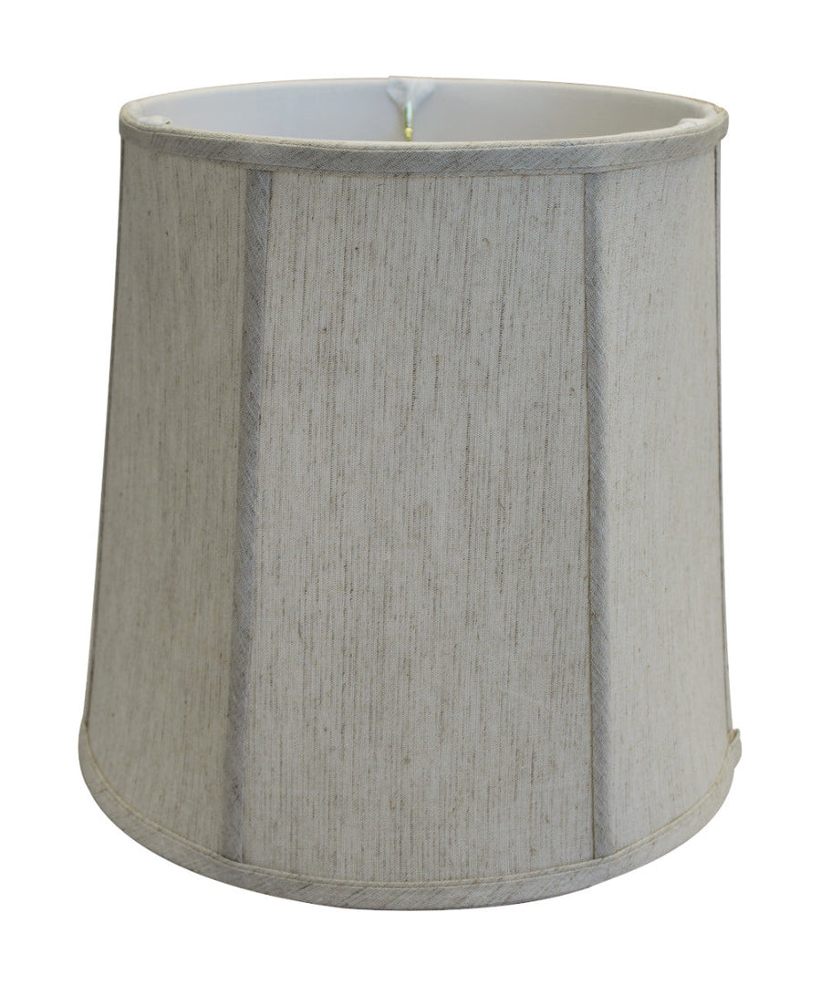 Home Concept Textured Oatmeal Drum Softback Shantung Lamp Shade - 12"W x 12" Slant Height, Spider Fitter