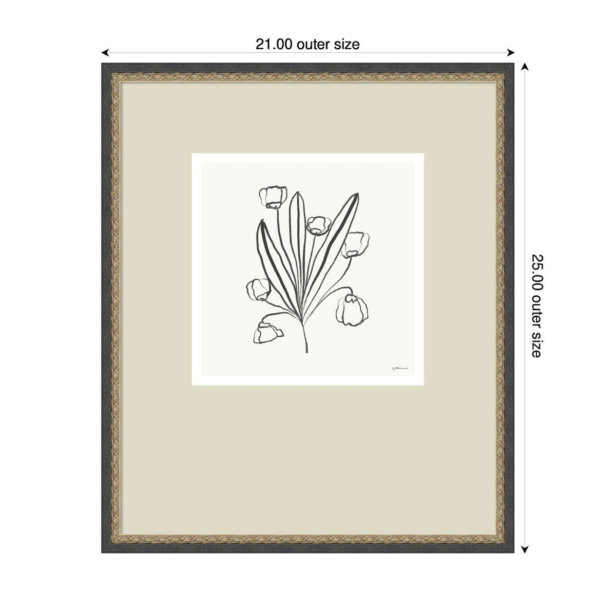 Floral Bouquet by Gabrielly Guedes Framed Wall Art Print