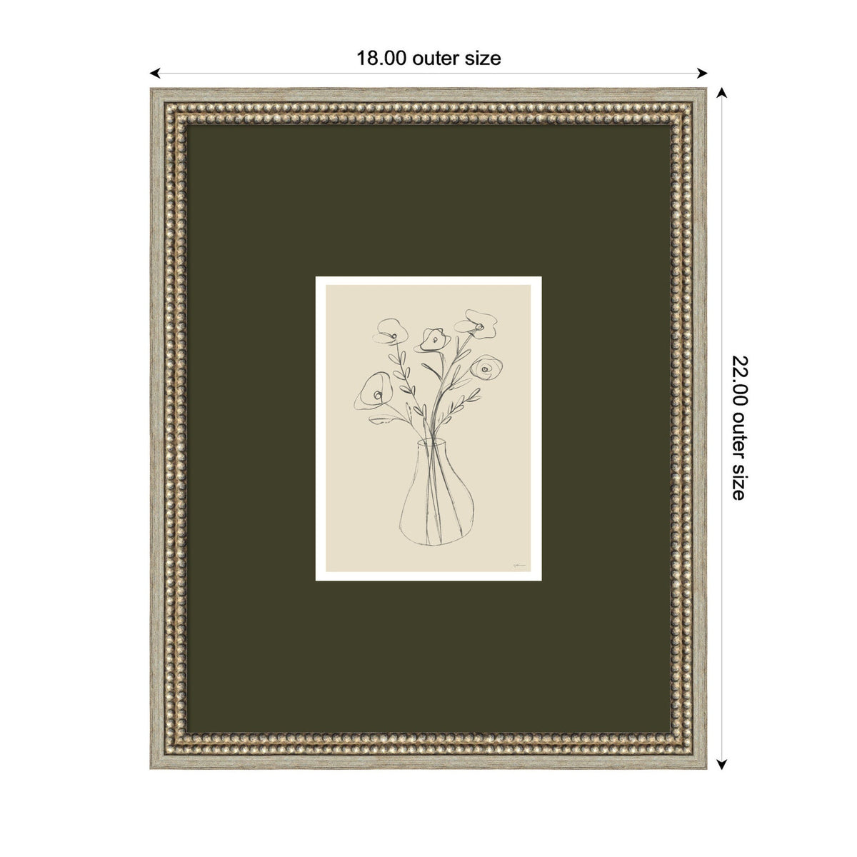 Floral Vase by Gabrielly Guedes Framed Wall Art Print