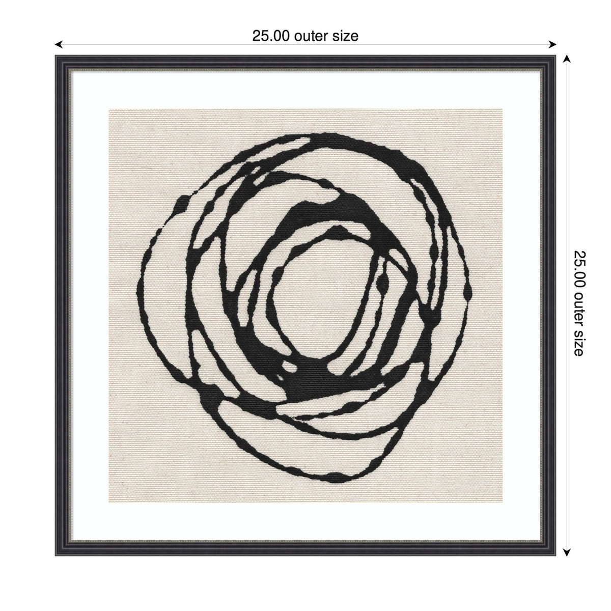 Framed Art Flowing Circle Abstract by The Creative Bunch Studio