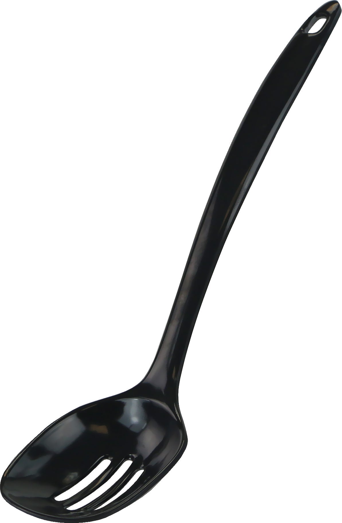 Melamine Slotted Spoon,  Black