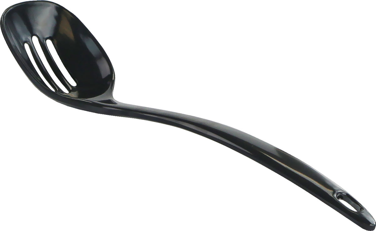 Melamine Slotted Spoon,  Black