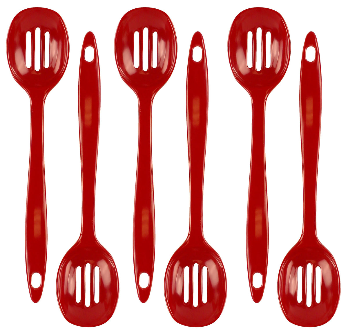 Melamine Slotted Spoon,  Red
