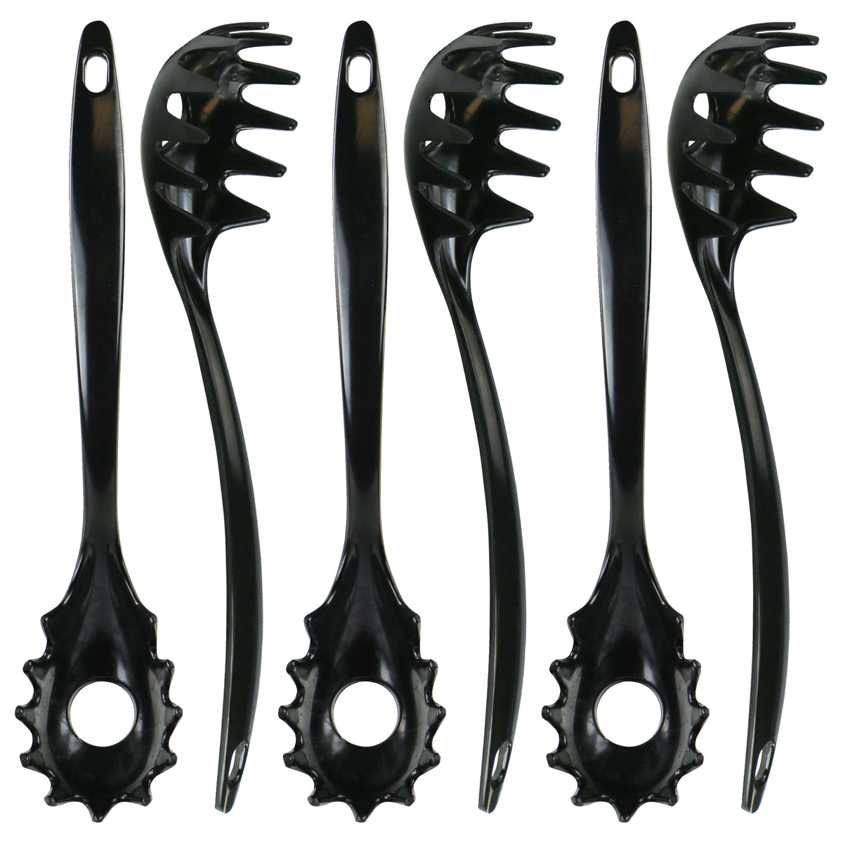 Melamine Spaghetti Fork, Black