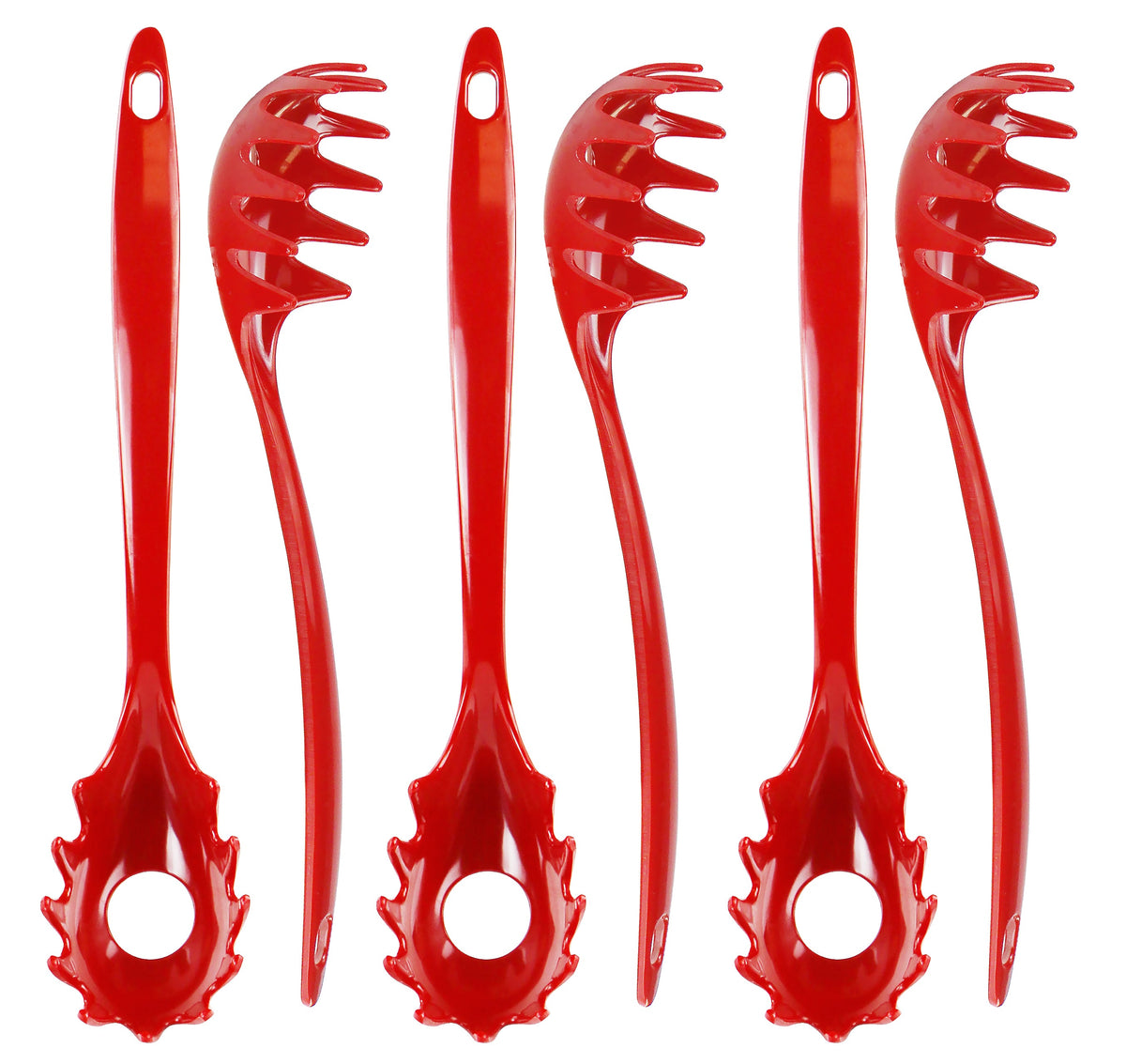 Melamine Spaghetti Fork, Red