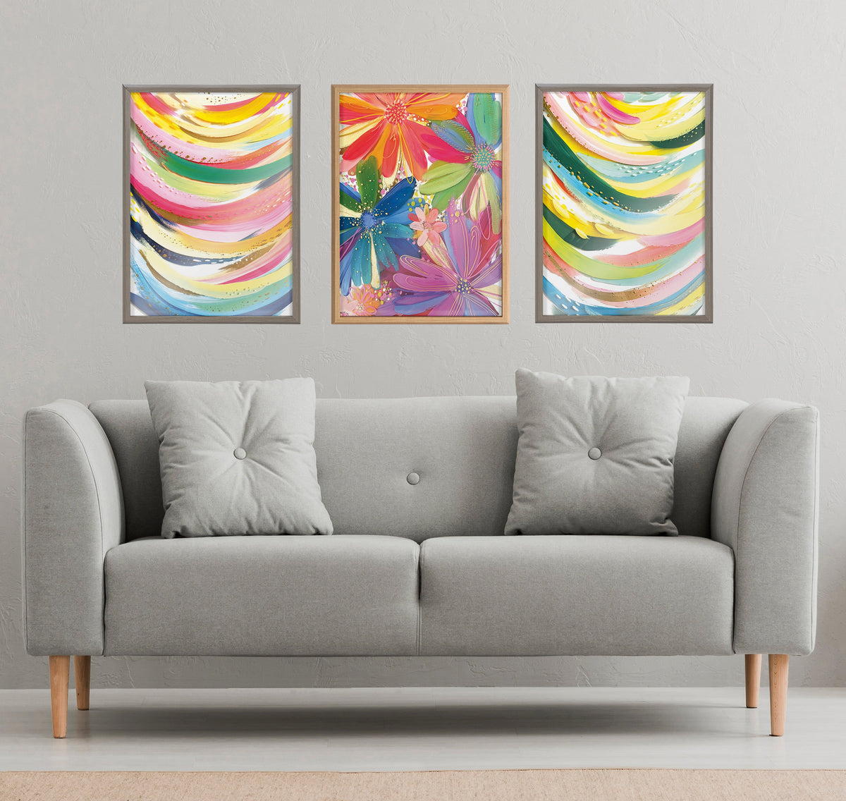 Blake Brushstroke 117 Framed Printed Glass by Jessi Raulet of Ettavee