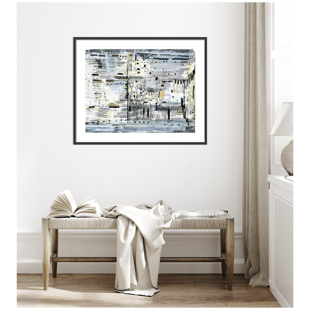 Framed Art Brookyln Bridge Horizontal by Leah Nadeau