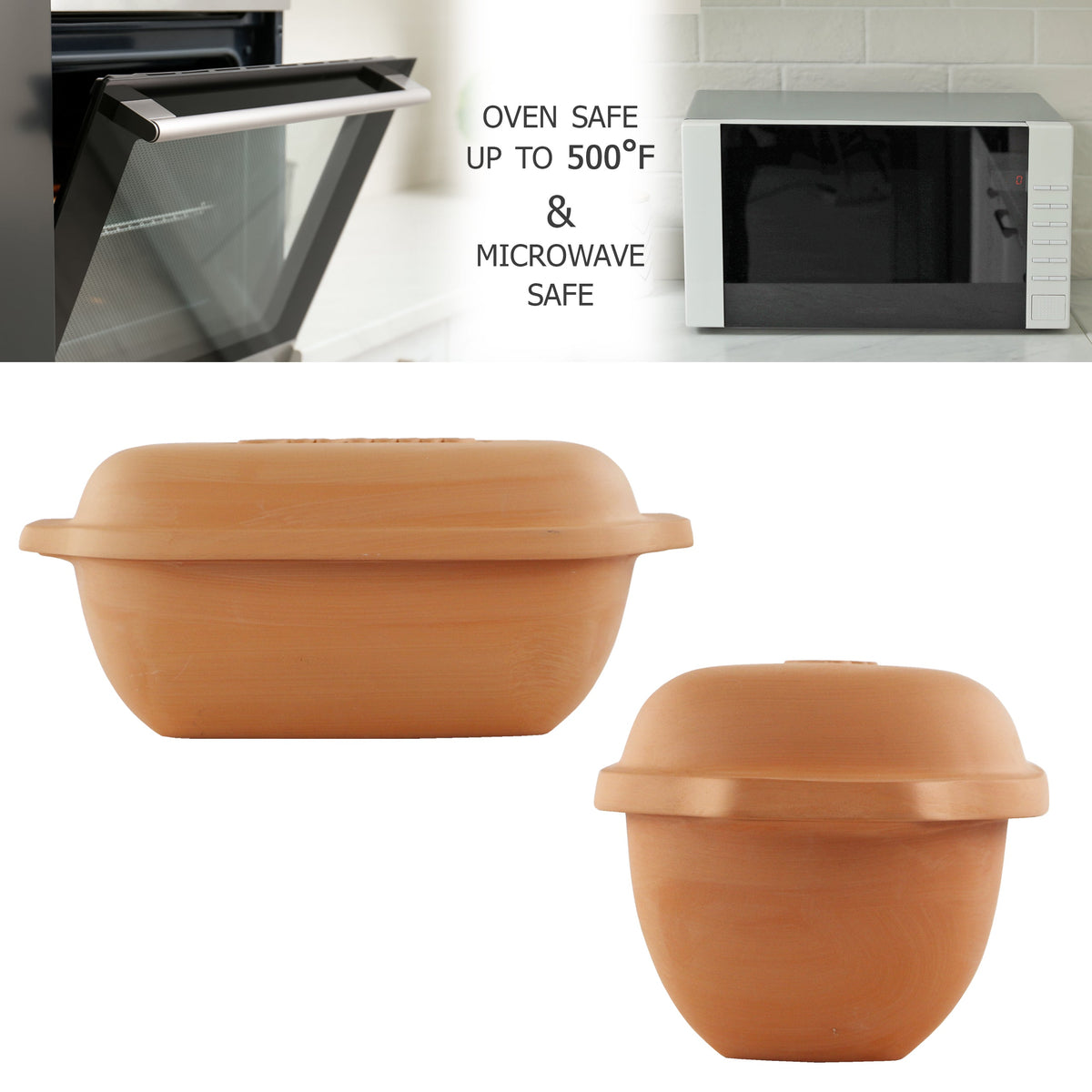 Eurita Clay Loaf Pan with Lid, 2 Quarts