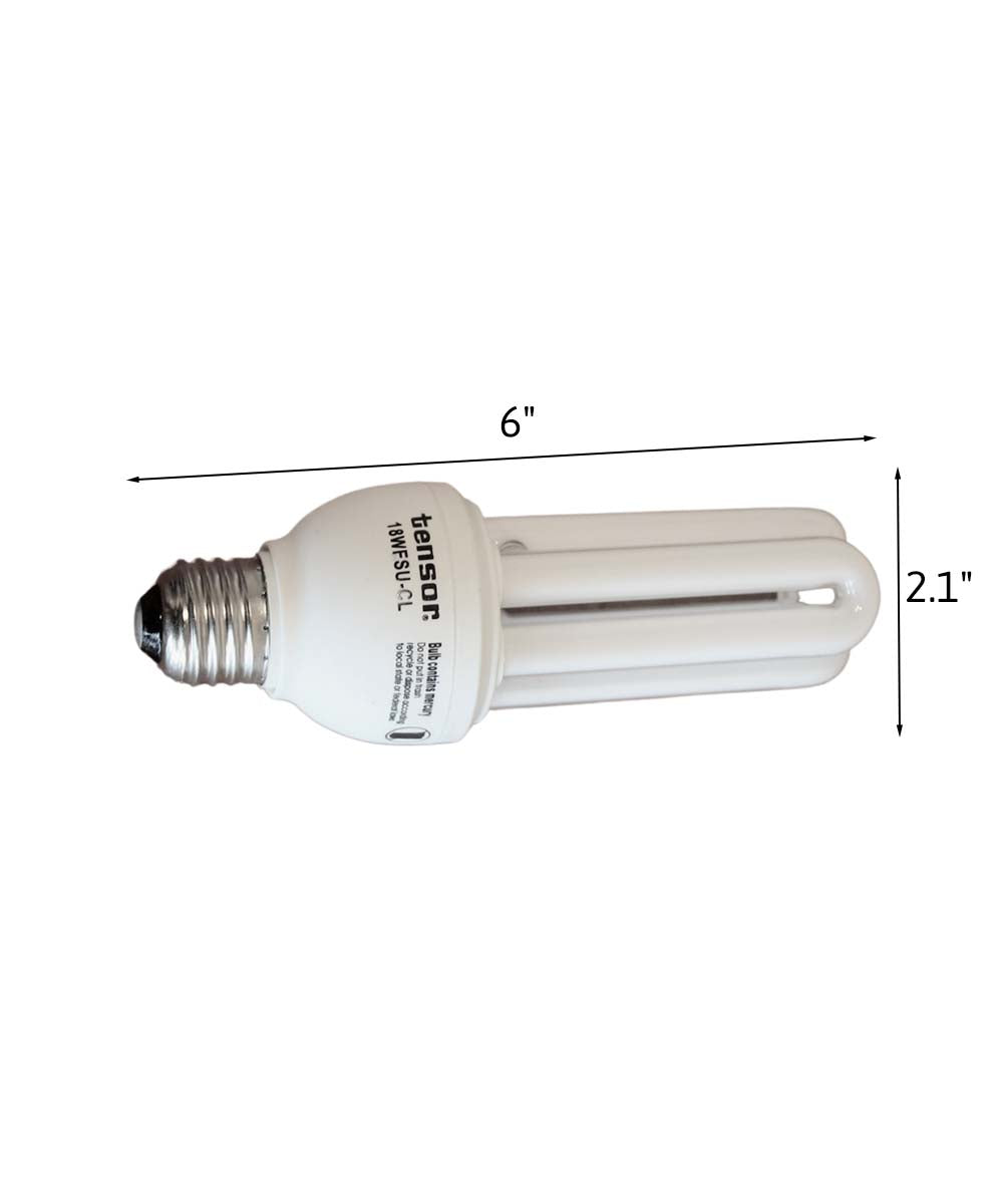 VisionMax 18W Full Spectrum CFL Replacement Light Bulbs, Standard E26 Base, 6-Pack