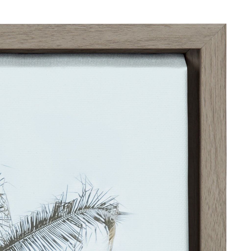 Sylvie One Coconut Palm Tree Framed Canvas by The Creative Bunch Studio