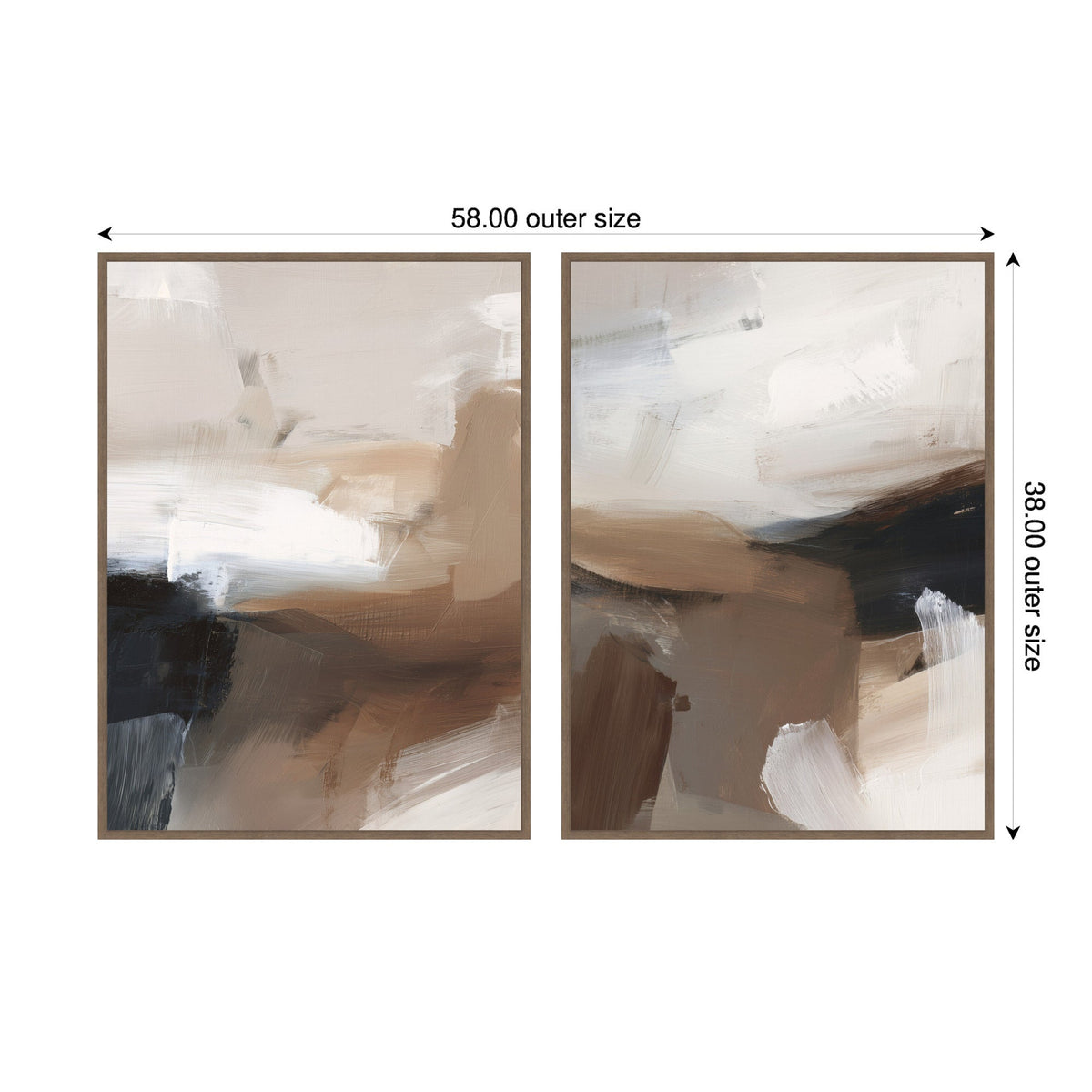 Layered Ground No. 1 & No. 2 2 Piece Framed Canvas Wall Art Set by Amy Lighthall