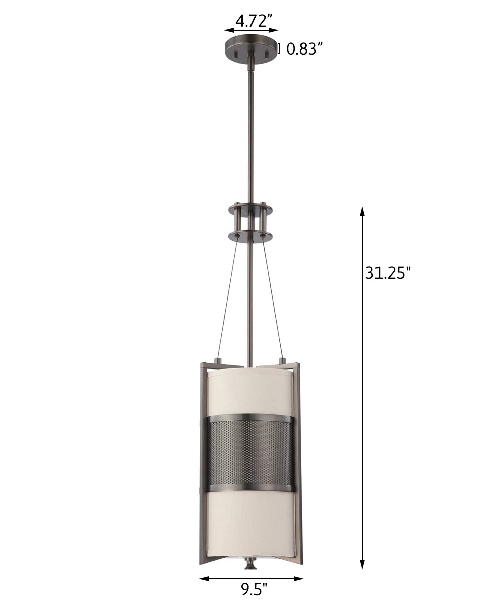 Nuvo Lighting Diesel 1-Light LED Pendant Light, Hazel Bronze, 10"W