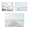 Sylvie Ocean Beach Framed Canvas Set of 3