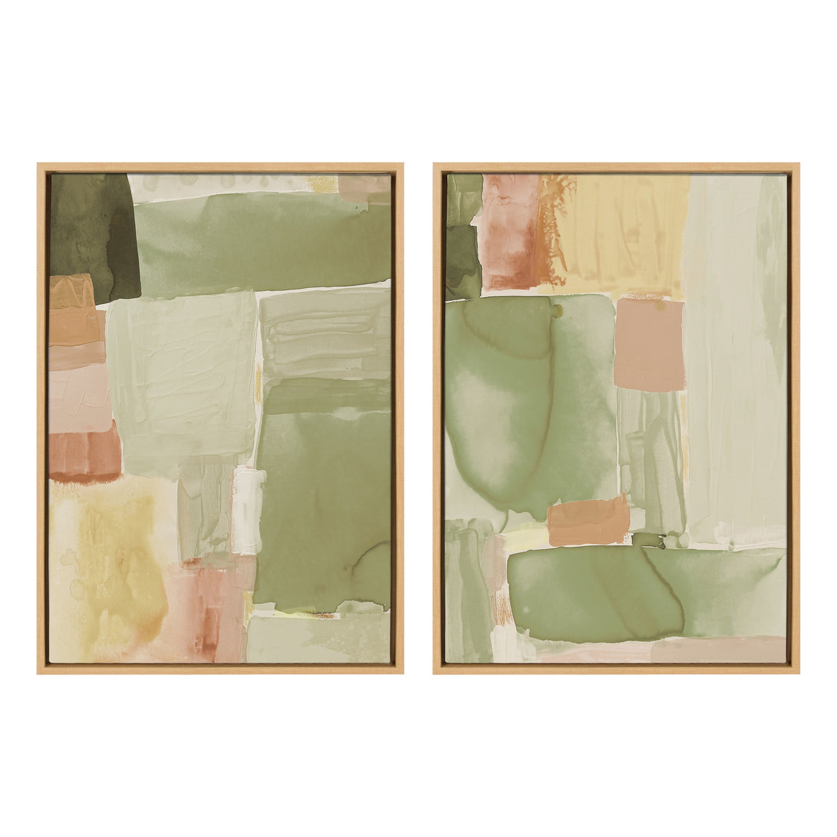 Sylvie United Colors III and IV Framed Canvas Art Set of 2 by Amy Lighthall