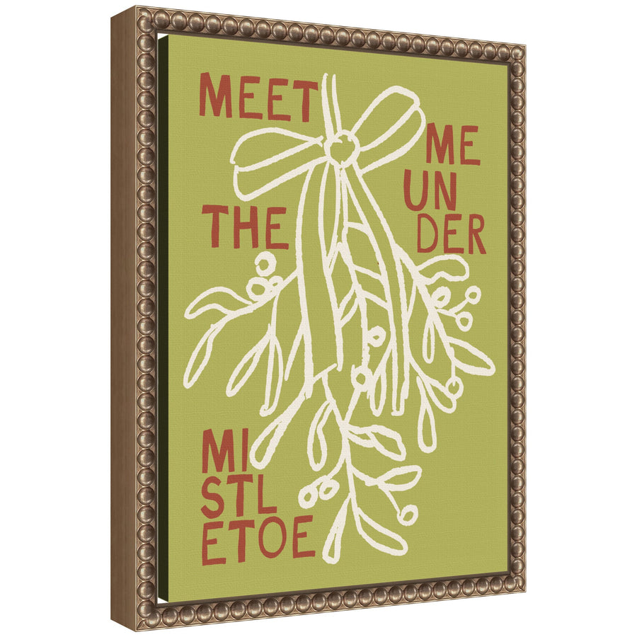 Mistletoe by Kikiandnim Framed Canvas Wall Art Print
